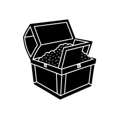 treasure chest with gold   loot or reward symbol 