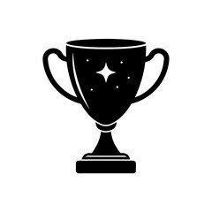 trophy cup with sparkle   achievement or win symbo 