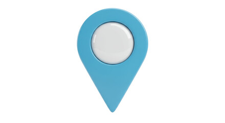 Isolated Blue Location Pin