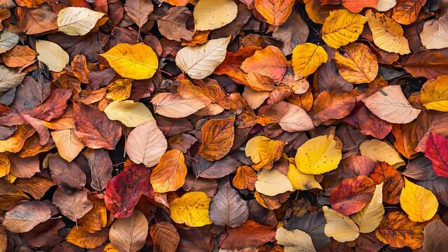 Warm autumn leaves backdrop a healthy mix of dried red fruits and brown nuts