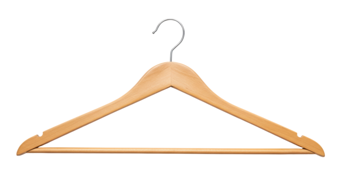 Isolated Wooden Hanger