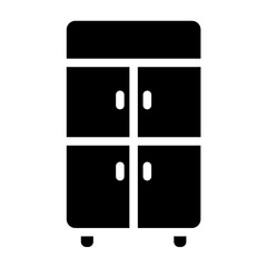Cupboard line icon style
