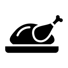 Roasted Chicken line icon style