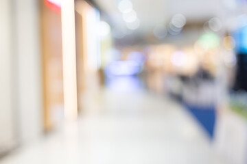 Blurred shopping mall background,Abstract blur and defocus shopping mall in department store interior for background