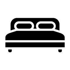 Double Bed Line Icon Style