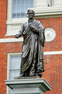 Horace Mann Statue at State Capitol Building Statehouse Boston Massachusetts. Created 05.20.25