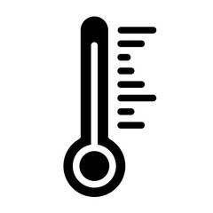 Thermometer Line Icon Style