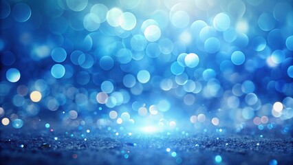 Abstract Blue Sparkle Background with Glimmering Lights and a Soft Focus