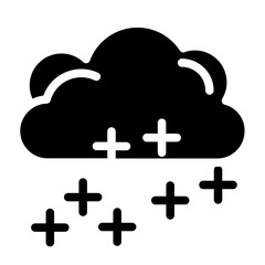 Snowstorm Line Icon Style