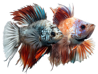 Fototapeta premium Colorful betta fish on white isolate background
