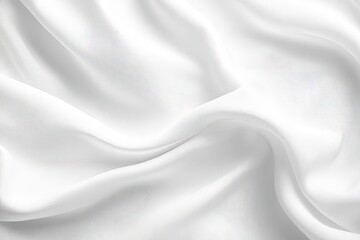Obraz premium Smooth, flowing white fabric drapes (1)