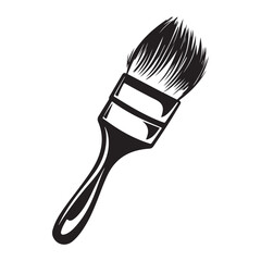 A paintbrush illustration in a vintage style, black and white.