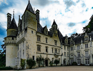 Fototapeta premium Castle Usse also known as castle of sleeping beauty, XV century. River Loire valley, France
