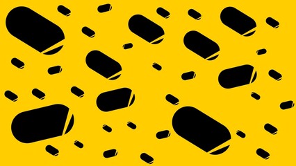 black and yellow background.