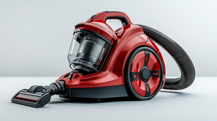 Fototapeta premium Modern red vacuum cleaner (1)