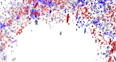 Celebrate with this festive image of red, white, and blue stars. Perfect for 4th of July or other patriotic events.