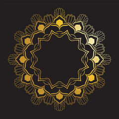 Contrast Mandala with Bold Line Art