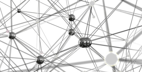 Obraz premium High-resolution image depicting a complex network of connections, ideal for tech and business concepts.