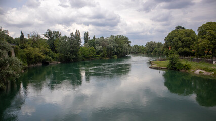  riverside town in Lombardia, Italy , Vaprio d'Adda, Lombardia, Italia