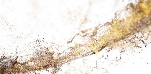 Golden Glitter Burst - Abstract Background