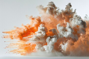 Surreal pigment explosion mid-motion capture