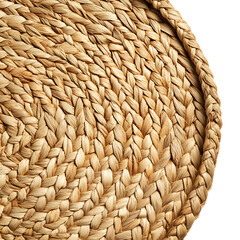 Contemporary Straw Mat with a Refined Texture Robus Isolated on Transparent Background