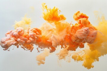 Dramatic plume of colorful powder smoke