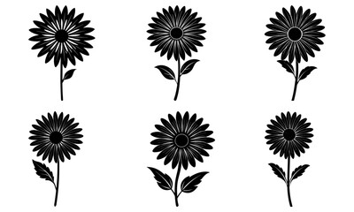 Daisy Silhouette vector illustration
