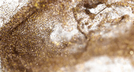 Gold Glitter Explosion Abstract Background Texture