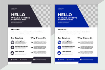 Creative Corporate & Business Flyer Brochure Template Design, a4 vector editable template design, trendy geometric shape template print design