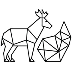 Origami dragon, paper plane, and bird art vector illustration symbol design