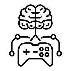 A linear style icon of an ai controller