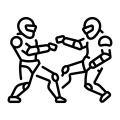 A linear style icon of mecha technology