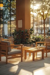 The natural scenery of the living room in high-rise residential buildings