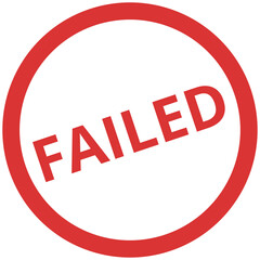 red failed sign