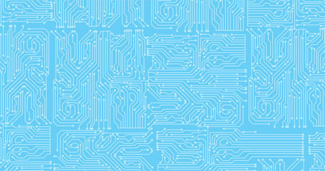 Abstract background with technology circuit board texture. Electronic motherboard illustration. Communication and engineering concept. Vector illustration. 