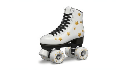 Isolated skate sport equipment on white background