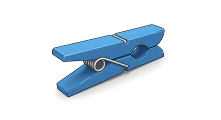 A blue cartoon clothespin