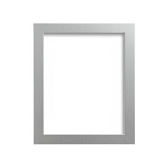 Simple gray frame encloses a blank white canvas against a stark black background
