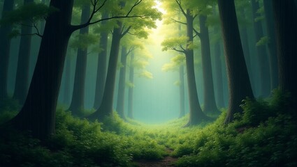 Fototapeta premium forest in the morning