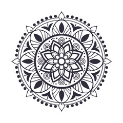 silhouette mandala design
