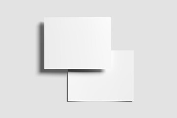 Blank US Letter Paper Mockups Top View