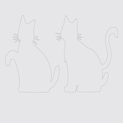 Vectorize silhouette cat for design.