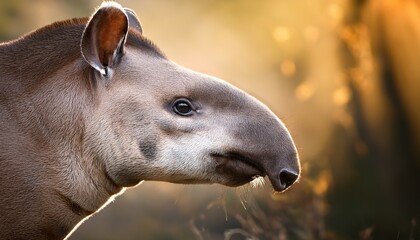 south american tapir portrait in nature
