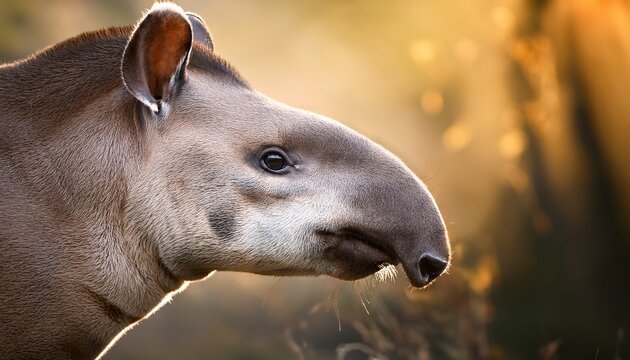 south american tapir portrait in nature