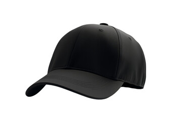 Fototapeta premium Black baseball cap isolated on white background isolated on a white background