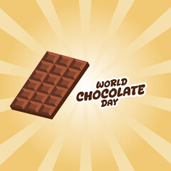 Vector graphic of World Chocolate Day for World Chocolate Day celebration.