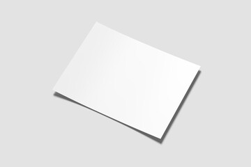 Blank US letter paper mockup high angle view