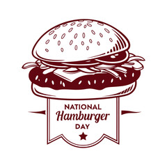silhouette national hamburger day