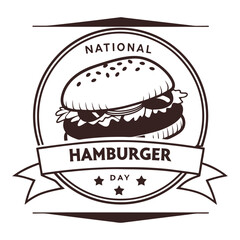 silhouette national hamburger day